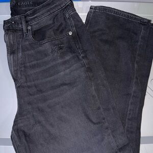 American Eagle Outfitters Women's Straight Leg Jeans - Black